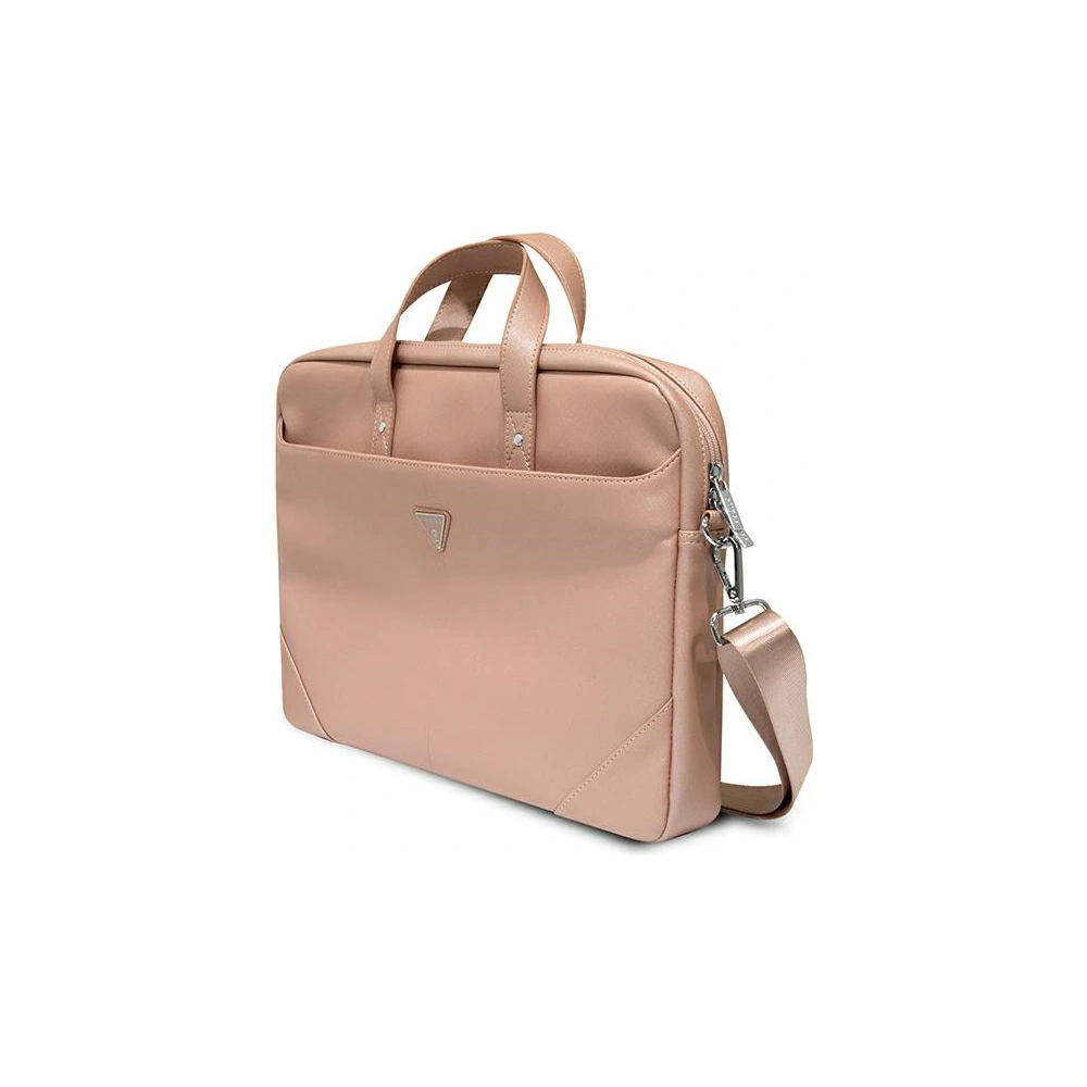 Hurtownia GSM - Tasche Guess GUCB15PSATLP 16 Zoll rosa/pink Saffiano Hot Stamp Triangle Logo - GUE2091 - {ean13} - Hurt