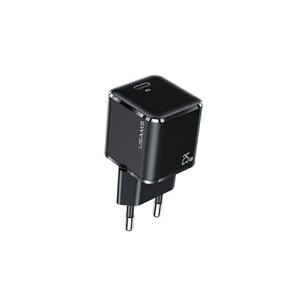 Wholesale USAMS Wall Charger 1xUSB-C T42 mini 25W Super SI 5V-3A PD3.0 Fast Charging black CC140TC01 (US-CC140) - USA533BLK - {ean13} - Hurt