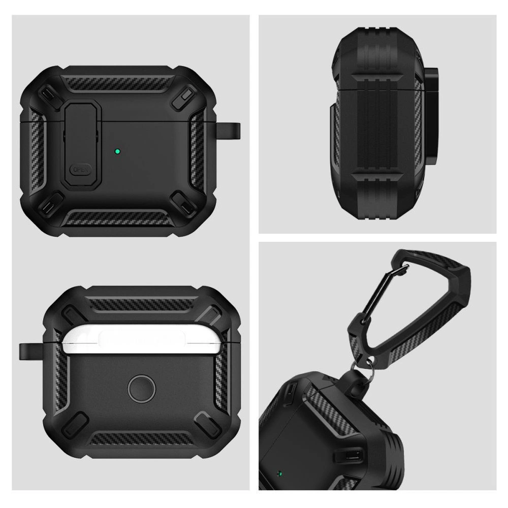 Hurtownia GSM - Case Tech-Protect X-carbo Apple AirPods Pro 2/1 Schwarz - THP1418 - {ean13} - Hurt