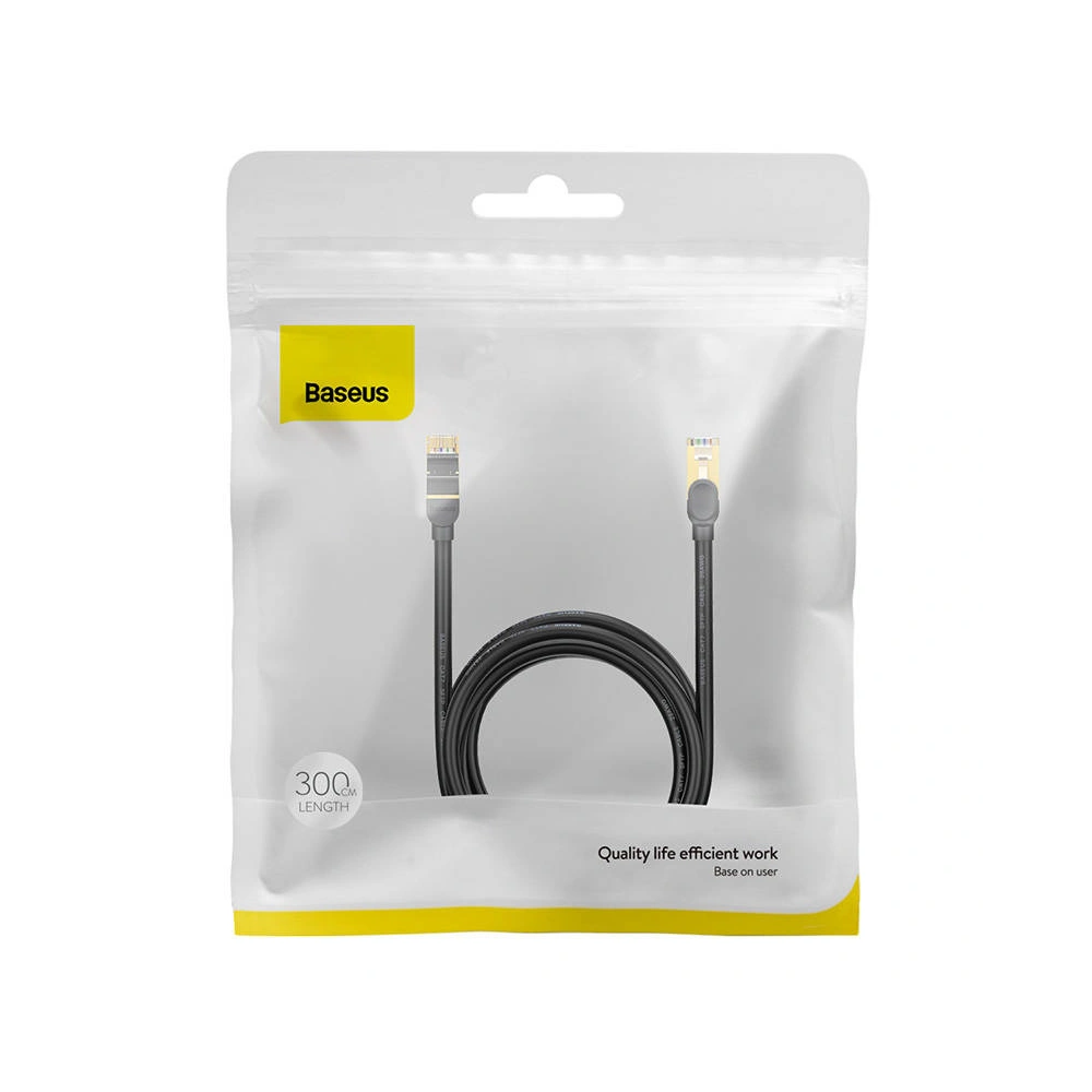 Hurtownia GSM - Hálózati kábel Baseus Ethernet RJ45, 10Gbps, 3m (fekete) - BSU3578 - {ean13} - Hurt
