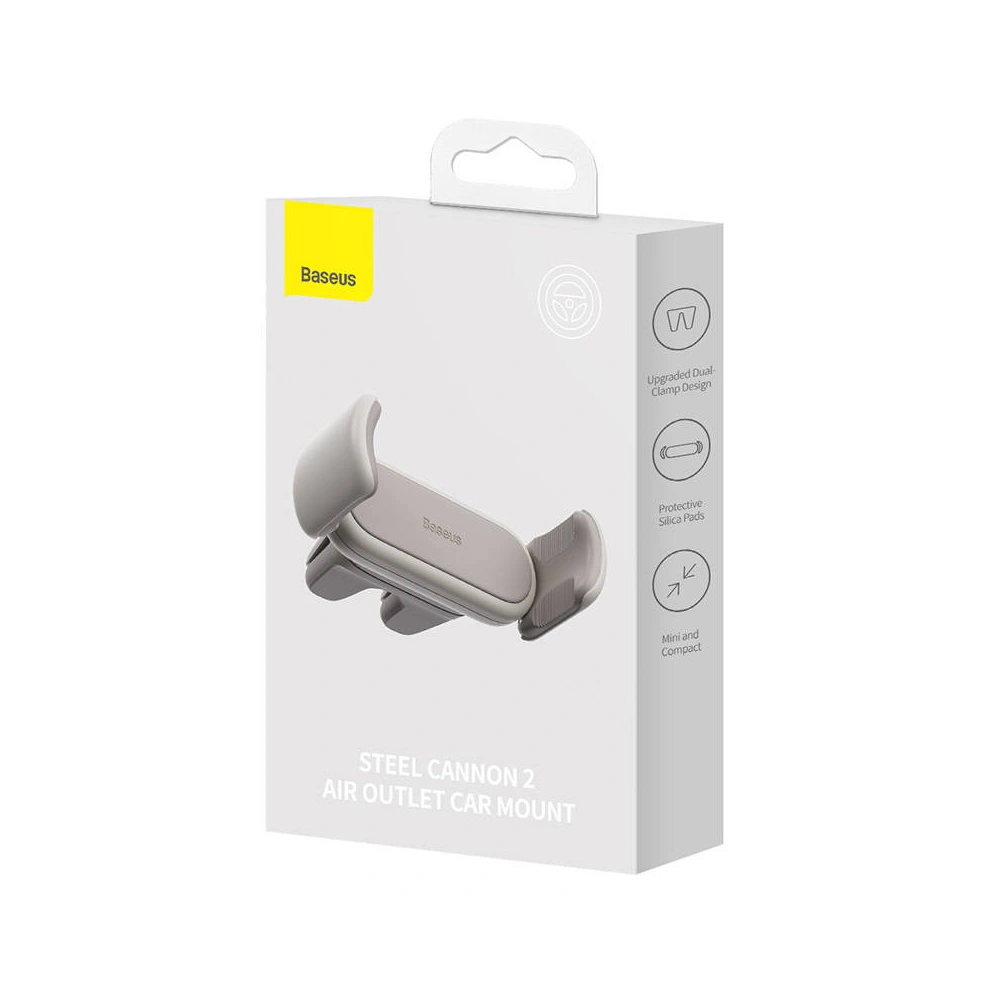 Wholesale Baseus Steel Cannon 2 Car Mount Air Vent (white) - BSU3580 - {ean13} - Hurt