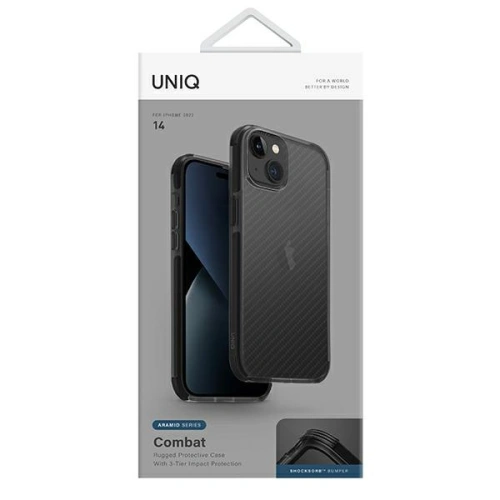 Etui UNIQ Combat Apple iPhone 14 czarny/carbon black