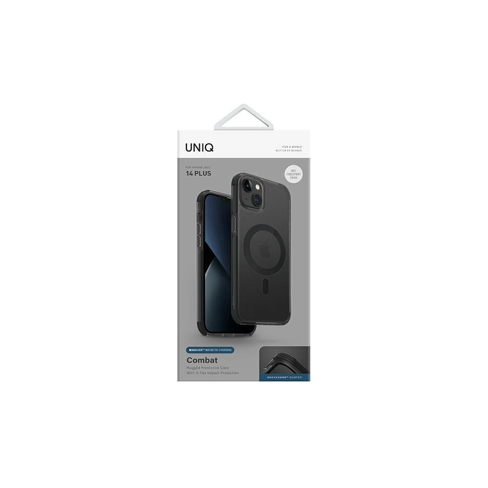 Hurtownia GSM - Case UNIQ Combat für Apple iPhone 14 Plus / 15 Plus Magclick Charging schwarz/konkret charcoal - UNIQ662 - {ean13} - Hurt