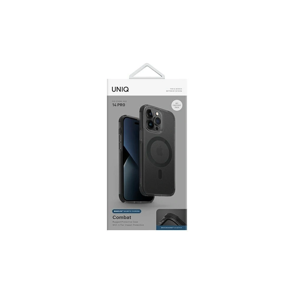 Hurtownia GSM - Etui UNIQ Combat Apple iPhone 14 Pro Magclick Charging negru/charcoal de beton - UNIQ665 - {ean13} - Hurt