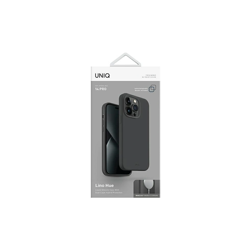 Hurtownia GSM - Etui UNIQ Lino Hue Apple iPhone 14 Pro Magclick Charging szürke/charcoal grey - UNIQ695 - {ean13} - Hurt