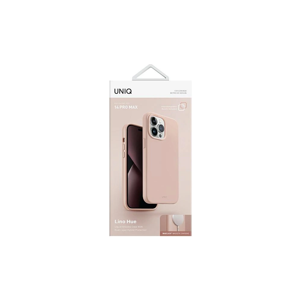 Wholesale UNIQ Lino Hue Apple iPhone 14 Pro Max Magclick Charging blush pink - UNIQ696 - {ean13} - Hurt