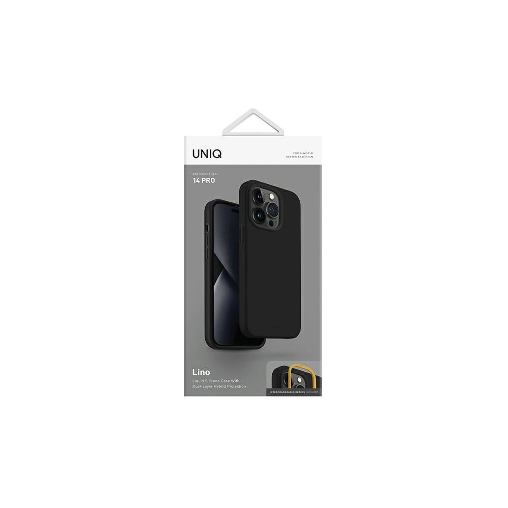 Hurtownia GSM - Etui UNIQ Lino Apple iPhone 14 Pro czarny/midnight black - UNIQ706 - {ean13} - Hurt