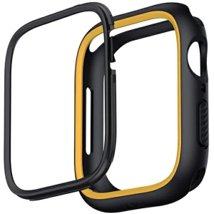 Etui UNIQ Moduo Apple Watch Series  4/5/6/7/8/SE 40/41mm czarny-musztardowy/midnight-mustard