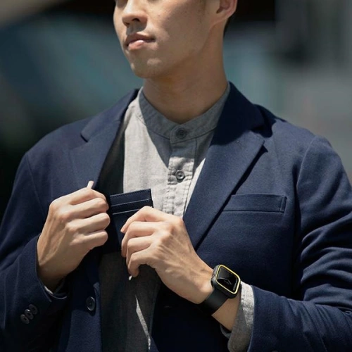 Etui UNIQ Moduo Apple Watch Series  4/5/6/7/8/SE 40/41mm czarny-musztardowy/midnight-mustard