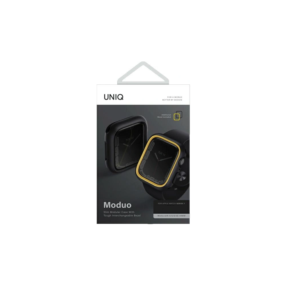 Hurtownia GSM - Etui UNIQ Moduo Apple Watch Series 4/5/6/7/8/SE 40/41mm negru-muștar/midnight-mustard - UNIQ712 - {ean13} - Hurt