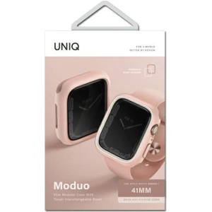 Etui UNIQ Moduo Apple Watch Series  4/5/6/7/8/SE 40/41mm różowy-biały/blush-white