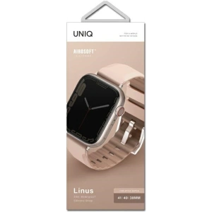 Pasek UNIQ Linus Apple Watch 4/5/6/7/8/9/SE/10 40/41/42mm Airosoft Silicone różowy/blush pink