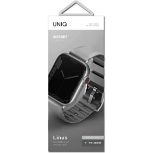 Pasek UNIQ Linus Apple Watch 4/5/6/7/8/9/SE/10 40/41/42mm Airosoft Silicone szary/chalk grey