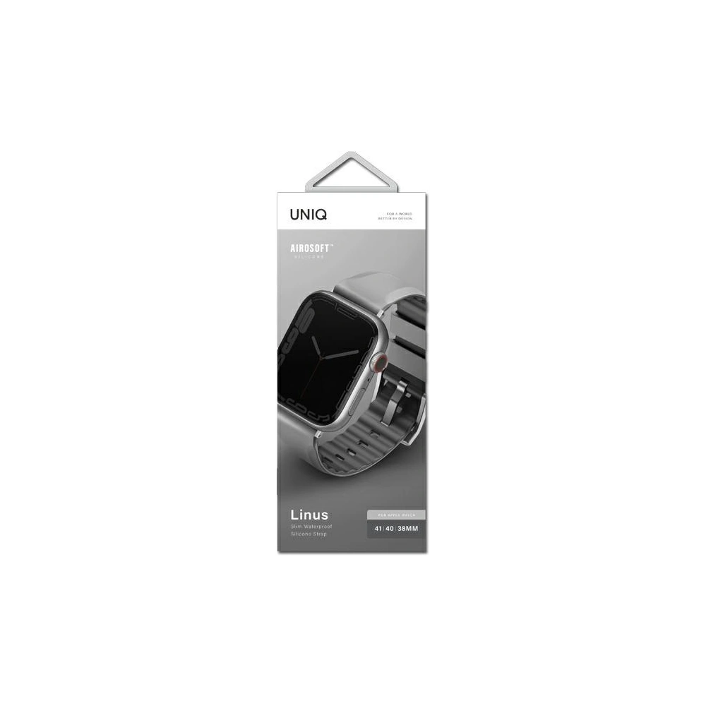 Hurtownia GSM - Pasek UNIQ Linus Apple Watch 4/5/6/7/8/9/SE/10 40/41/42mm Airosoft Silicone szary/chalk grey - UNIQ729 - {ean13} - Hurt
