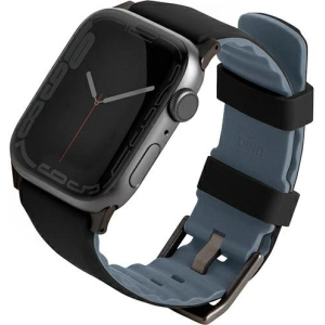 Hurtownia GSM - UNIQ Linus Apple Watch 4/5/6/7/SE/8/9/Ultra 44/45/49mm Airosoft szilikon fekete/midnight black - UNIQ730 - {ean13} - Hurt