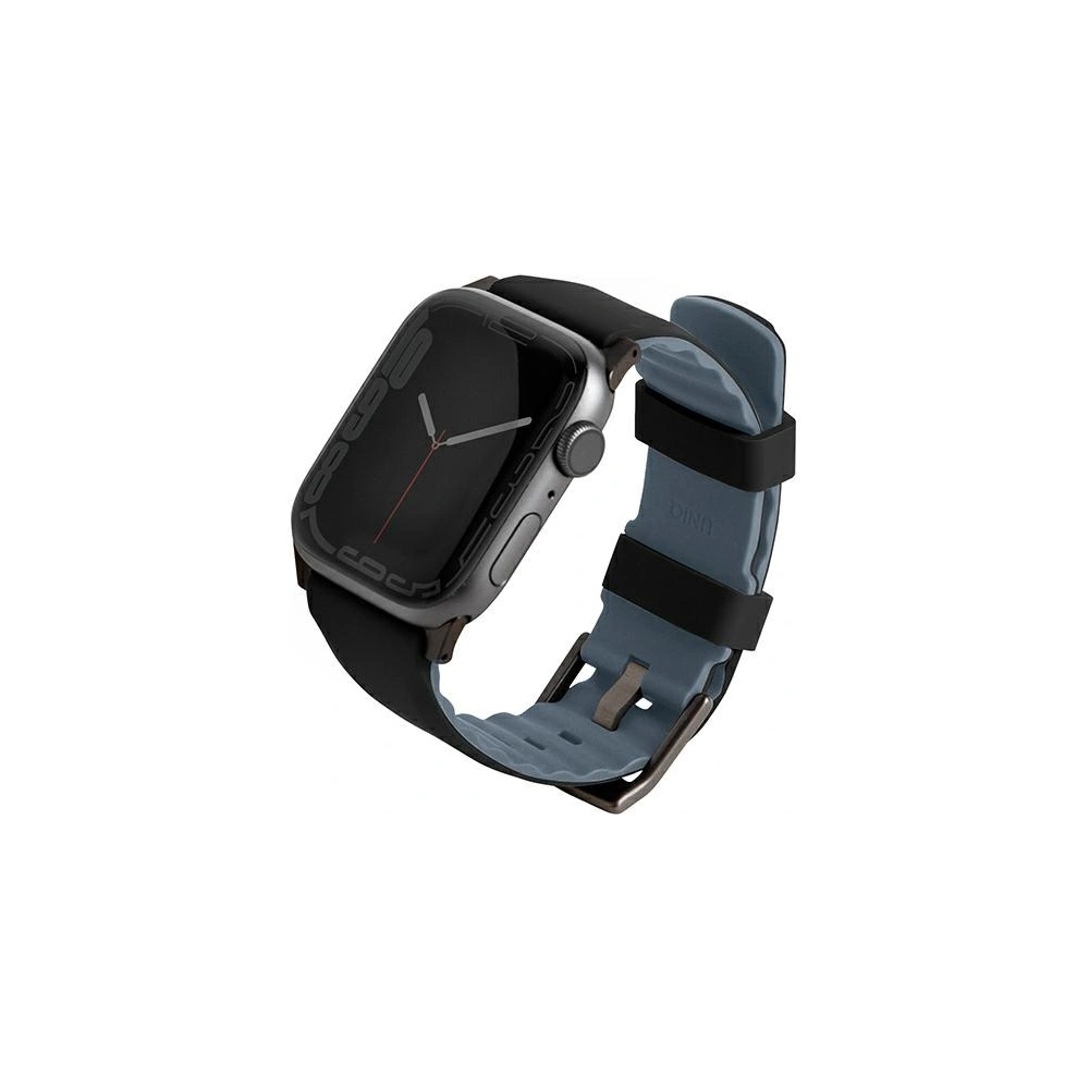 Hurtownia GSM - Pasek UNIQ Linus Apple Watch 4/5/6/7/SE/8/9/Ultra 44/45/49mm Airosoft Silicone černý/midnight black - UNIQ730 - {ean13} - Hurt