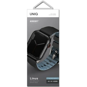 Hurtownia GSM - UNIQ Linus Apple Watch 4/5/6/7/SE/8/9/Ultra 44/45/49mm Airosoft szilikon fekete/midnight black - UNIQ730 - {ean13} - Hurt