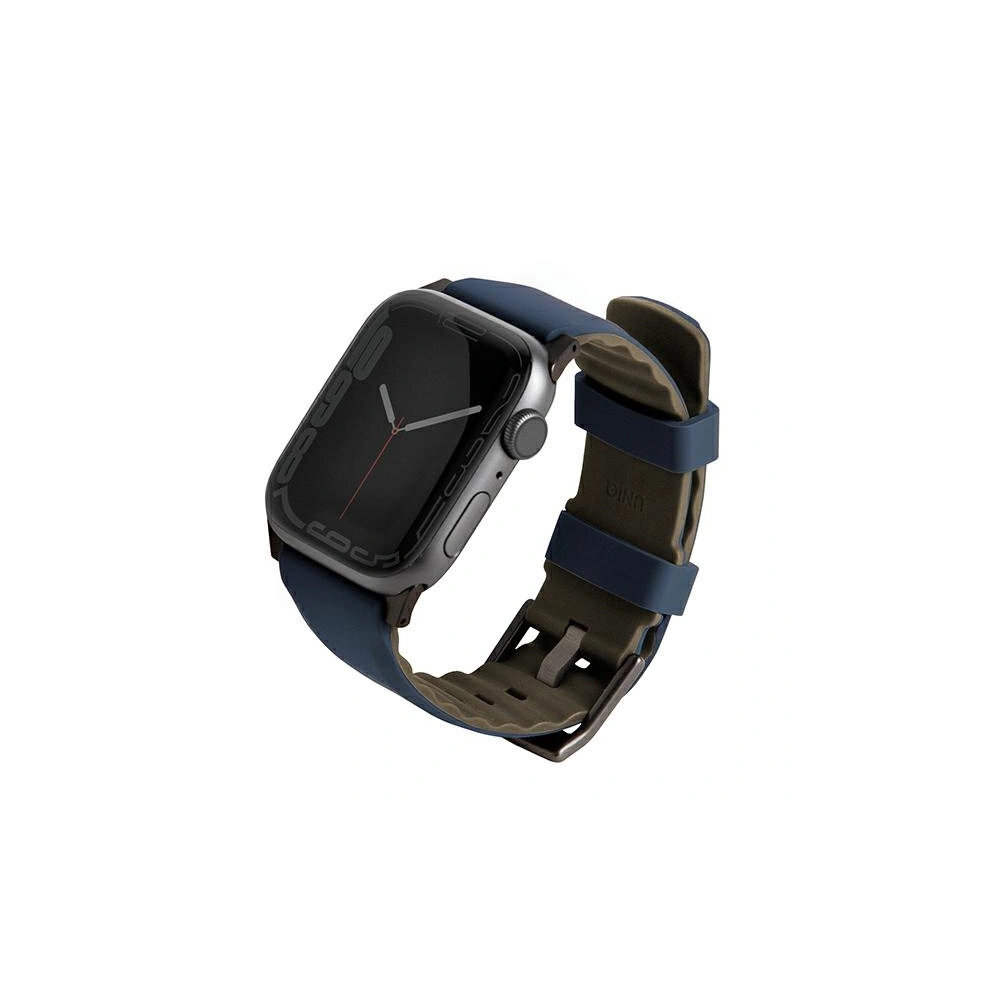 Hurtownia GSM - Páska UNIQ Linus Apple Watch 4/5/6/7/SE/8/9/Ultra 44/45/49mm Airosoft Silicone modrá/námořnická modrá - UNIQ731 - {ean13} - Hurt