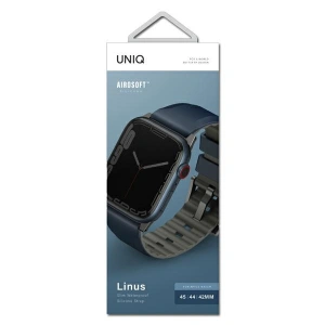 Hurtownia GSM - Páska UNIQ Linus Apple Watch 4/5/6/7/SE/8/9/Ultra 44/45/49mm Airosoft Silicone modrá/námořnická modrá - UNIQ731 - {ean13} - Hurt
