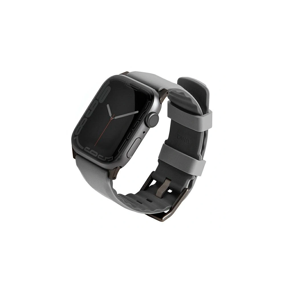 Hurtownia GSM - Pasek UNIQ Linus Apple Watch 4/5/6/7/SE/8/9/Ultra 44/45/49mm Airosoft silikon šedý/černý křída - UNIQ732 - {ean13} - Hurt