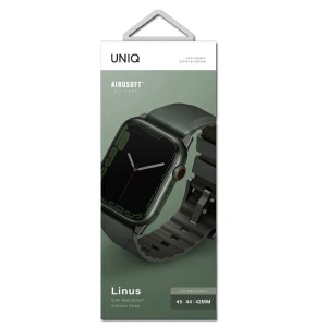 Hurtownia GSM - UNIQ Linus Apple Watch 4/5/6/7/SE/8/9/Ultra 44/45/49mm Airosoft szilikon zöld/mohazöld - UNIQ733 - {ean13} - Hurt