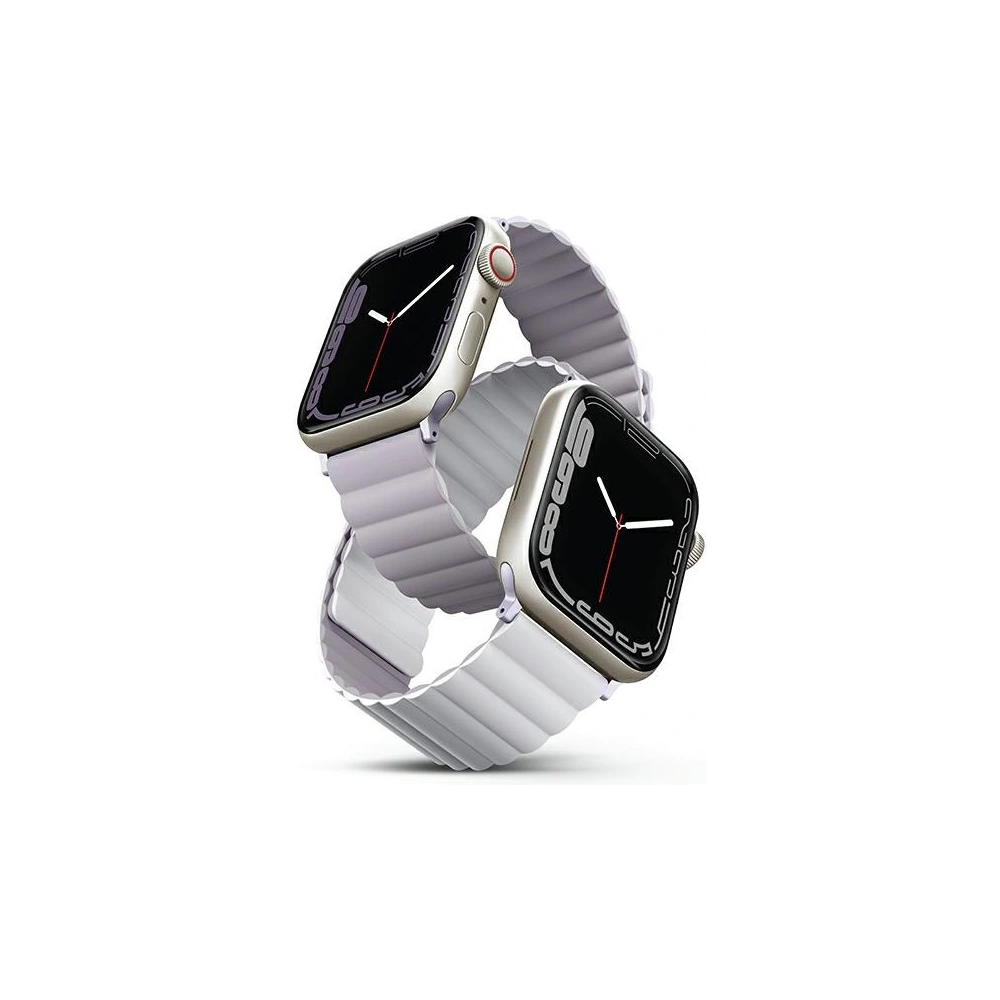 Hurtownia GSM - Pasek UNIQ Revix Apple Watch 4/5/6/7/8/SE/SE2/9/10 40/41/42mm Reversible Magnetic lilak-biały/lilac-white - UNIQ737 - {ean13} - Hurt