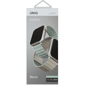 Hurtownia GSM - Pasek UNIQ Revix Apple Watch 4/5/6/7/8/SE/SE2/9/10 40/41/42mm Reversible Magnetic zielony-beżowy/sage-beige - UNIQ738 - {ean13} - Hurt