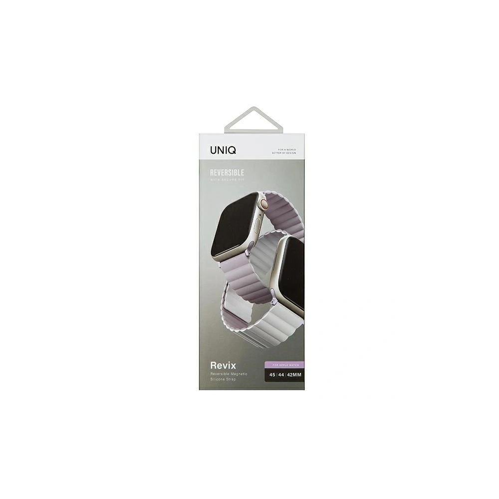 Wholesale UNIQ Revix strap for Apple Watch 4/5/6/7/SE/8/9/Ultra 44/45/49mm Reversible Magnetic lilac-white - UNIQ739 - {ean13} - Hurt