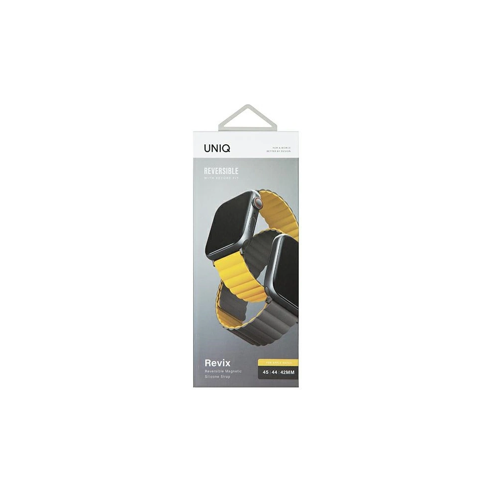 Hurtownia GSM - UNIQ Revix Apple Watch 4/5/6/7/SE/8/9/Ultra 44/45/49mm Fordítható Magnetic mustár-khaki/mustár-khaki - UNIQ740 - {ean13} - Hurt
