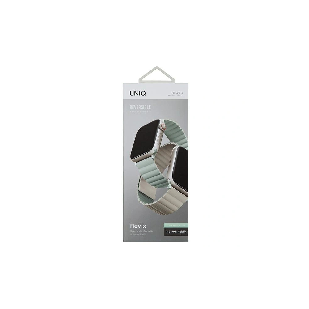 Wholesale UNIQ Revix strap for Apple Watch 4/5/6/7/SE/8/9/Ultra 44/45/49mm Reversible Magnetic sage-beige/sage-beige - UNIQ741 - {ean13} - Hurt