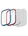 Ramă UNIQ pentru etui Moduo Apple Watch 4/5/6/7/8/9/SE 44/45mm Albastru-Roz-Bel/Blue-Red-White [3 PACK]