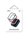 Hurtownia GSM - Ramă UNIQ pentru etui Moduo Apple Watch 4/5/6/7/8/9/SE 44/45mm Albastru-Roz-Bel/Blue-Red-White [3 PACK] - UNIQ742 - {ean13} - Hurt