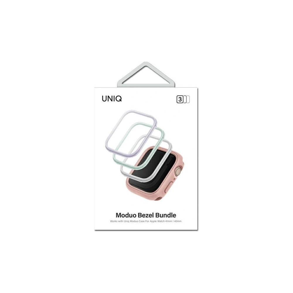 Wholesale UNIQ frame for Moduo case Apple Watch 4/5/6/7/8/SE 40/41mm Sage-Lilac-White [3 PACK] - UNIQ743 - {ean13} - Hurt
