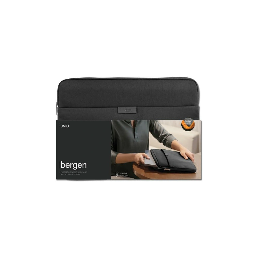 Hurtownia GSM - UNIQ Bergen Laptop Sleeve 16 Zoll schwarz/mittleres Schwarz - UNIQ748 - {ean13} - Hurt