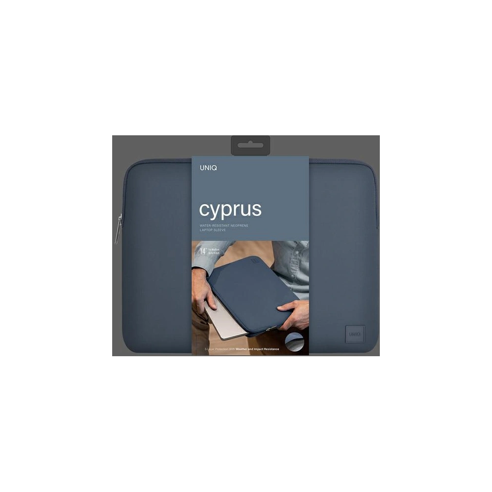 Hurtownia GSM - Torba UNIQ Cyprus pentru laptop 14 inch, albastru/abys blue, rezistentă la apă, din neopren - UNIQ749 - {ean13} - Hurt