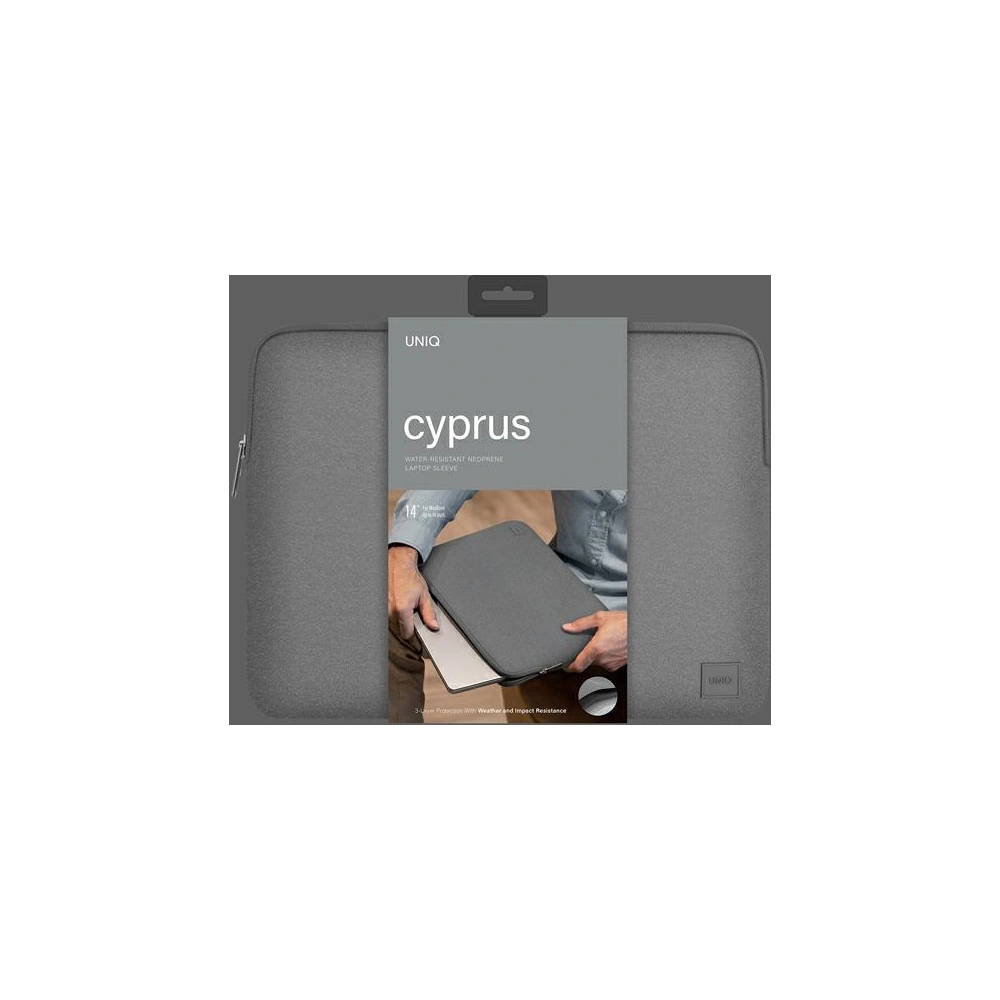 Hurtownia GSM - UNIQ Cyprus Laptop Sleeve 14 Zoll Grau/Marl Grau Wasserabweisendes Neopren - UNIQ752 - {ean13} - Hurt