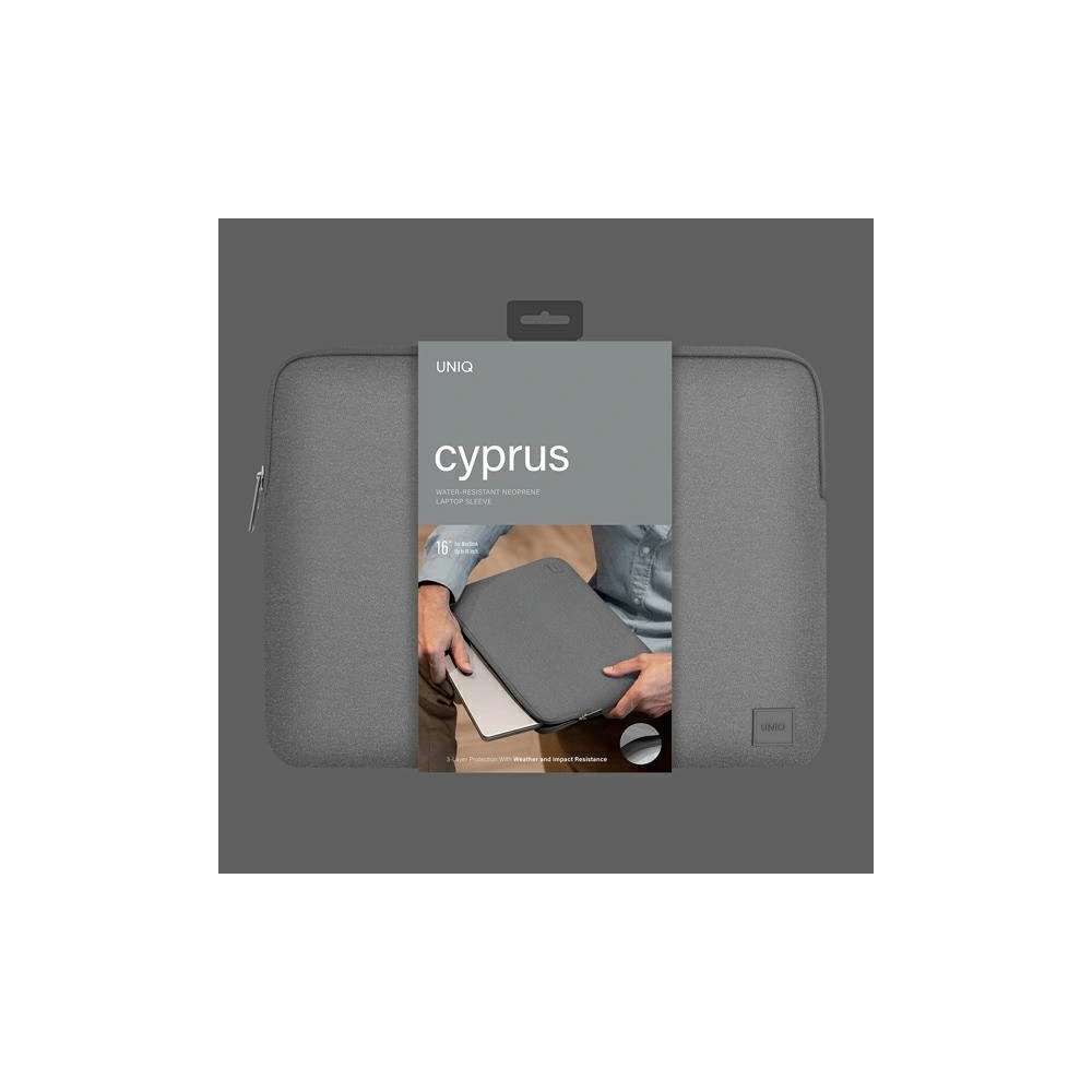 Wholesale UNIQ Cyprus laptop Sleeve 16 inch marl grey Water-resistant Neoprene - UNIQ754 - {ean13} - Hurt