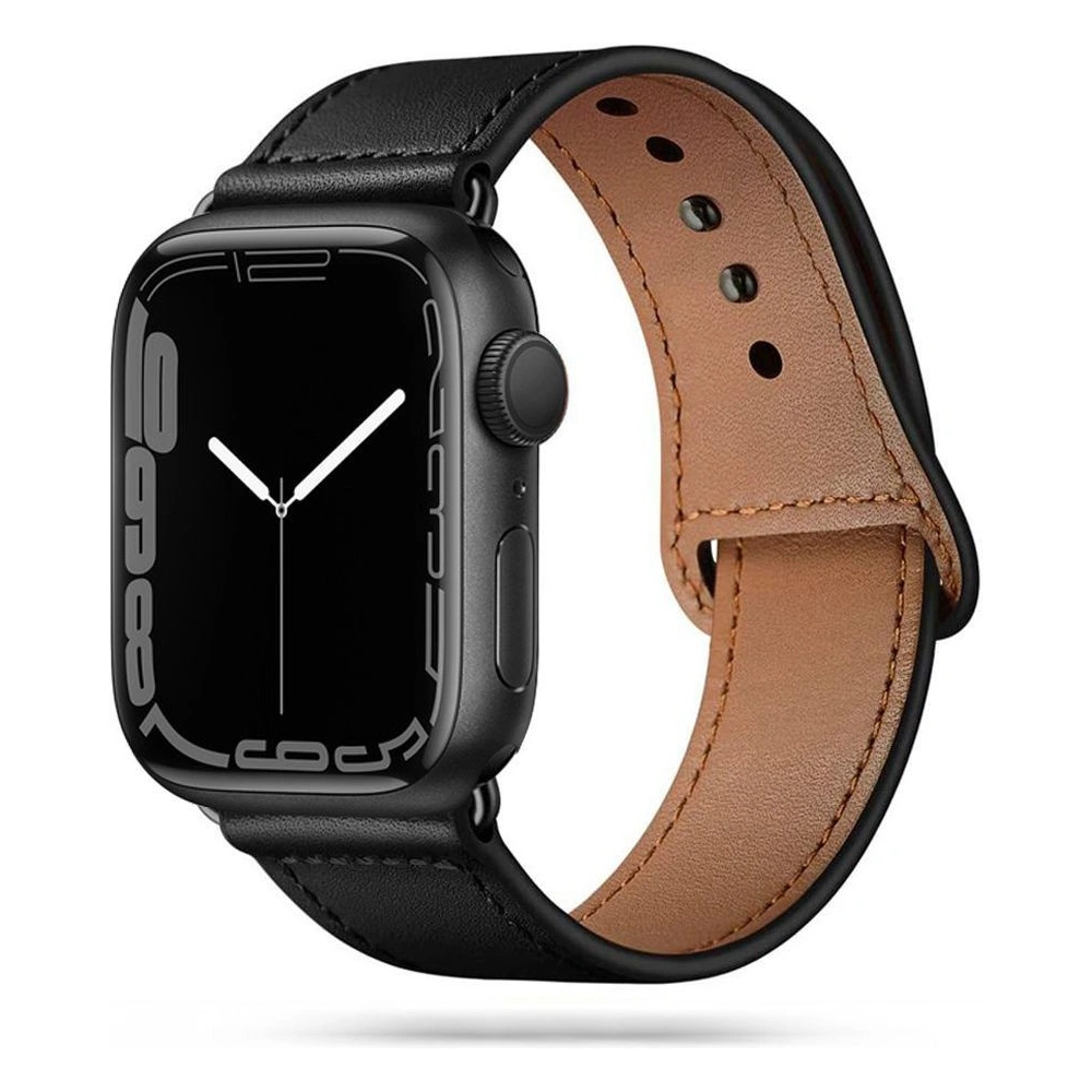 Hurtownia GSM - Tech-Protect Leatherfit Apple Watch 4/5/6/7/8/9/SE/10 40/41/42mm Schwarz - THP1439 - {ean13} - Hurt