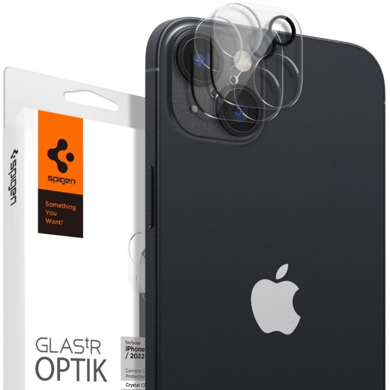 Spigen Distributor - 8809811866605 - SPN2537 - Spigen Optik.tr Camera Protector Apple iPhone 14/14 Plus Crystal Clear [2 PACK] - B2B homescreen
