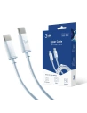 Kabel 3MK Hyper Cable USB-C/USB-C 100W 2m bílý