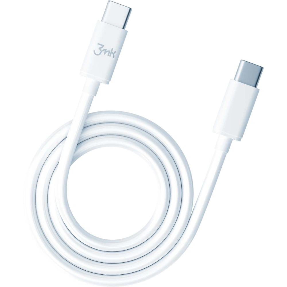 Kabel 3MK Hyper Cable USB-C/USB-C 100W 2m bílý