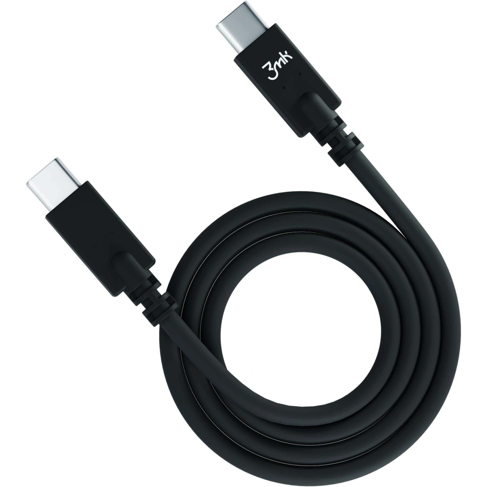 Hurtownia GSM - Kabel 3MK Hyper Cable USB-C/USB-C 4K 60Hz 1m 100W czarny - 3MK4021 - {ean13} - Hurt