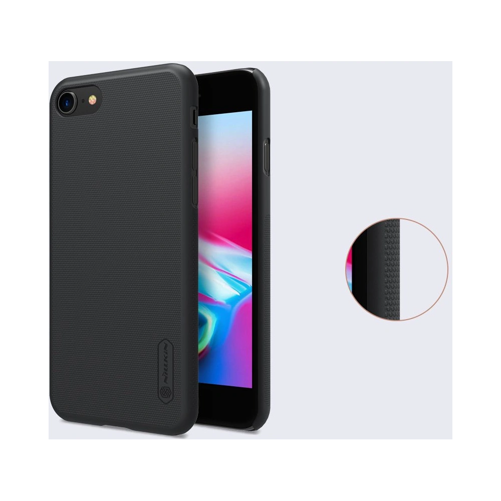 Hurtownia GSM - Case Nillkin Super Frosted Shield Apple iPhone SE 2022/SE 2020/8/7 schwarz - NLK438 - {ean13} - Hurt