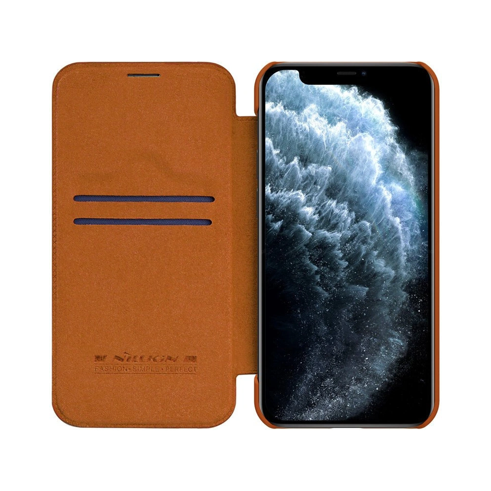 Hurtownia GSM - Etui Nillkin Qin Apple iPhone 12 Pro Max brązowy - NLK439 - {ean13} - Hurt