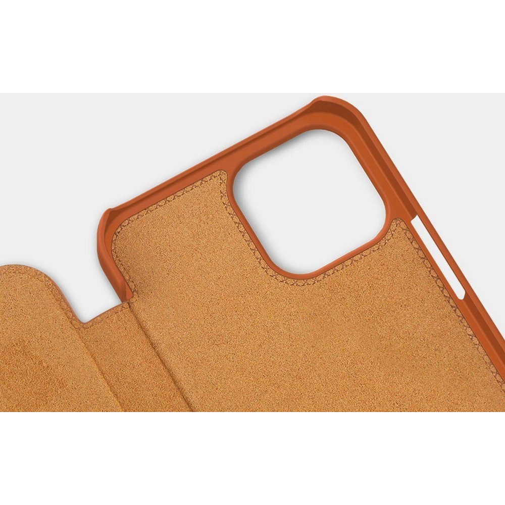 Hurtownia GSM - Etui Nillkin Qin Apple iPhone 12 Pro Max brązowy - NLK439 - {ean13} - Hurt