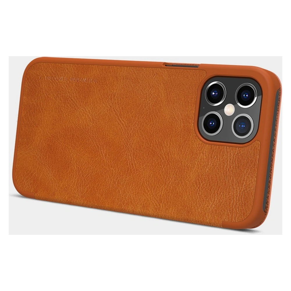 Hurtownia GSM - Etui Nillkin Qin Apple iPhone 12 Pro Max brązowy - NLK439 - {ean13} - Hurt