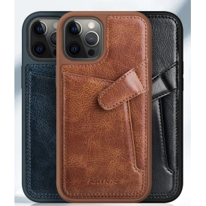 Etui Nillkin Aoge Leather Apple iPhone 12 mini brązowy