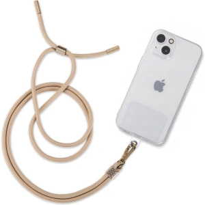 Smycz do telefonu Tech-Protect Chain 2 Universal Strap Beige/gold
