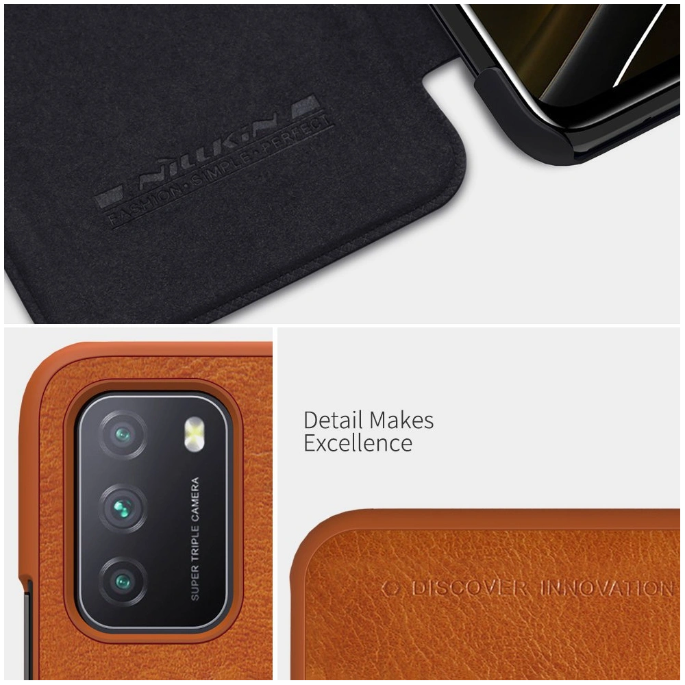 Hurtownia GSM - Etui Nillkin Qin Xiaomi Poco M3 fekete - NLK461 - {ean13} - Hurt