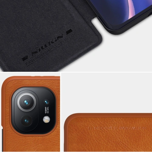 Etui Nillkin Qin Xiaomi Mi 11 brązowy
